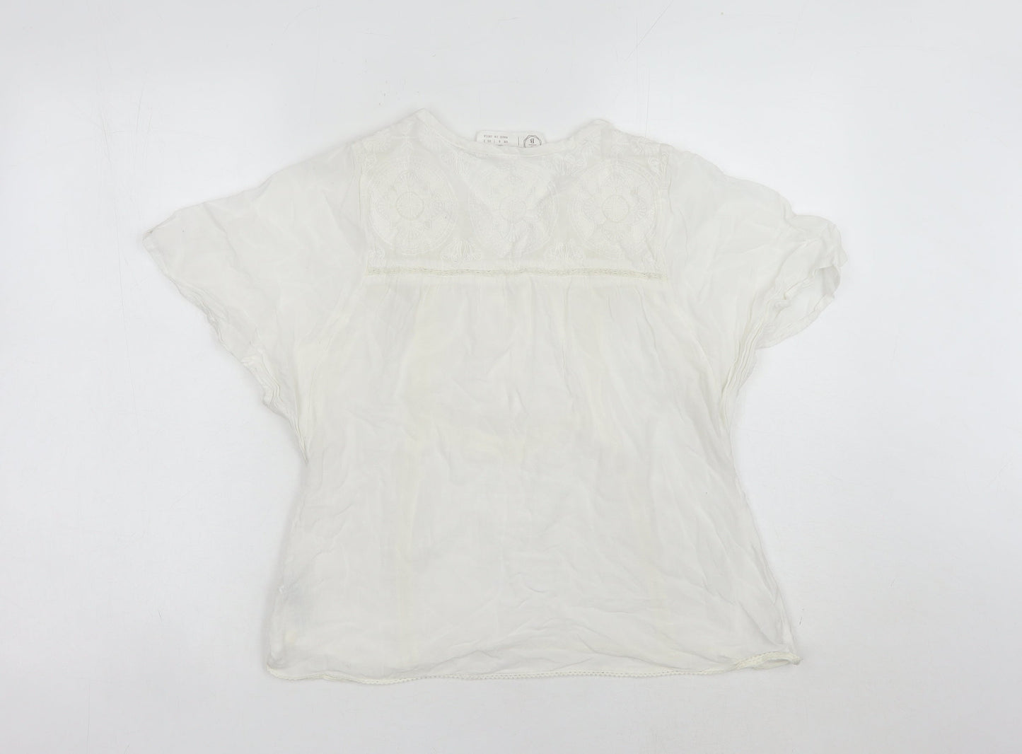 Womens UK Size 6 Fat Face Ivory  Blouse