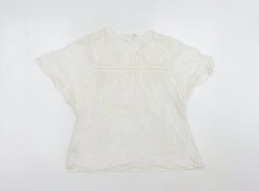 Womens UK Size 6 Fat Face Ivory  Blouse