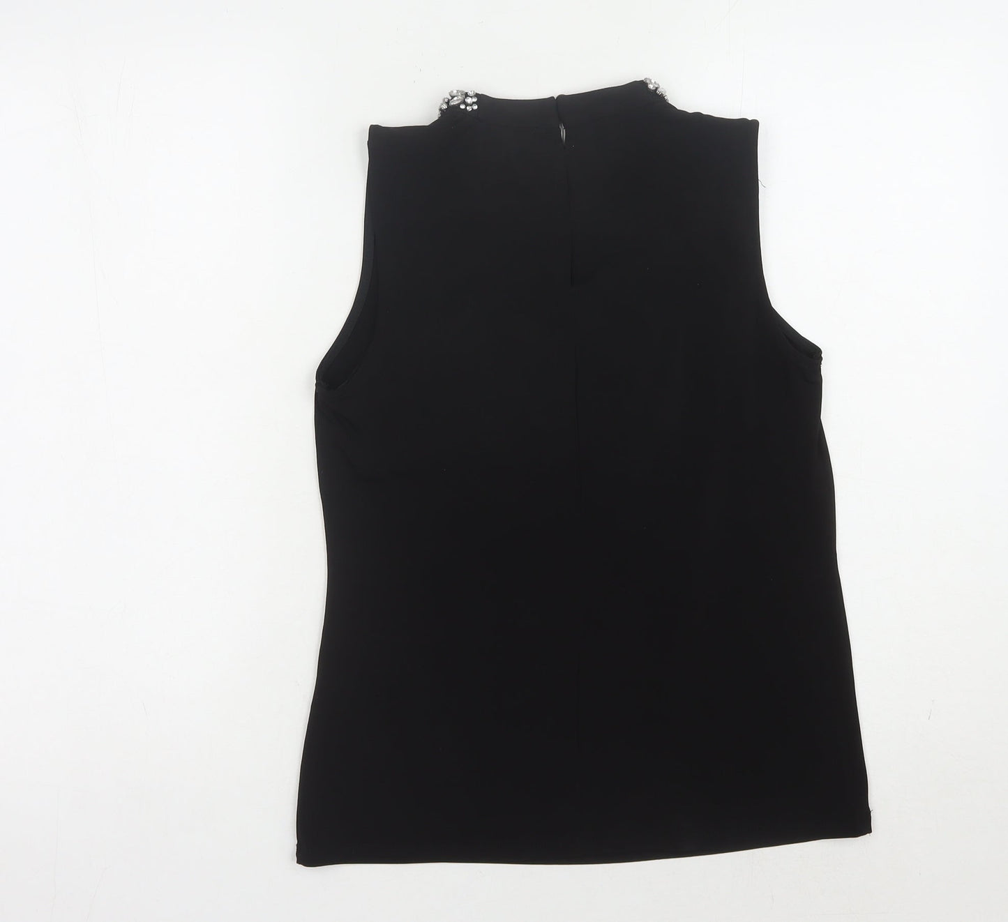Womens UK Size 8 Warehouse Black Basic Blouse