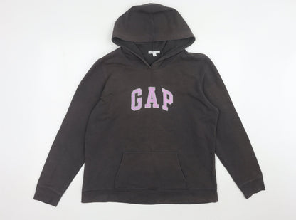GAP Women's Black Pullover Hoodie - Size L, Casual Style
