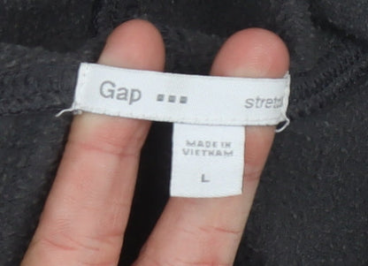 GAP Women's Black Pullover Hoodie - Size L, Casual Style