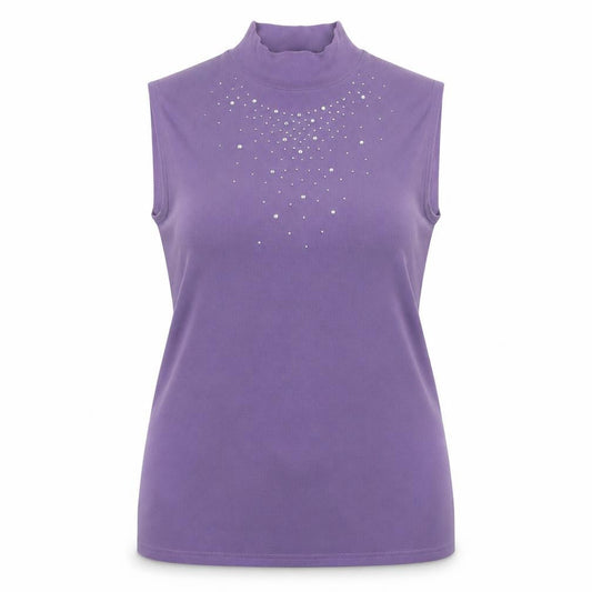 Eternal Collection Women's Purple Studded Tank Top