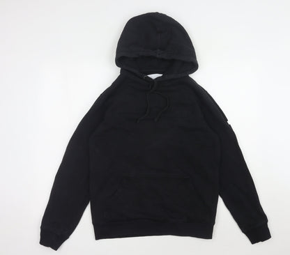 Calvin Klein Jeans Black Hoodie, S, Pullover, Unisex, Casual