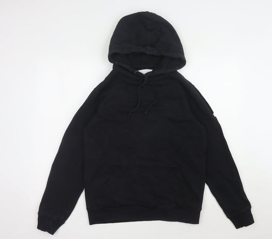 Calvin Klein Jeans Black Hoodie, S, Pullover, Unisex, Casual