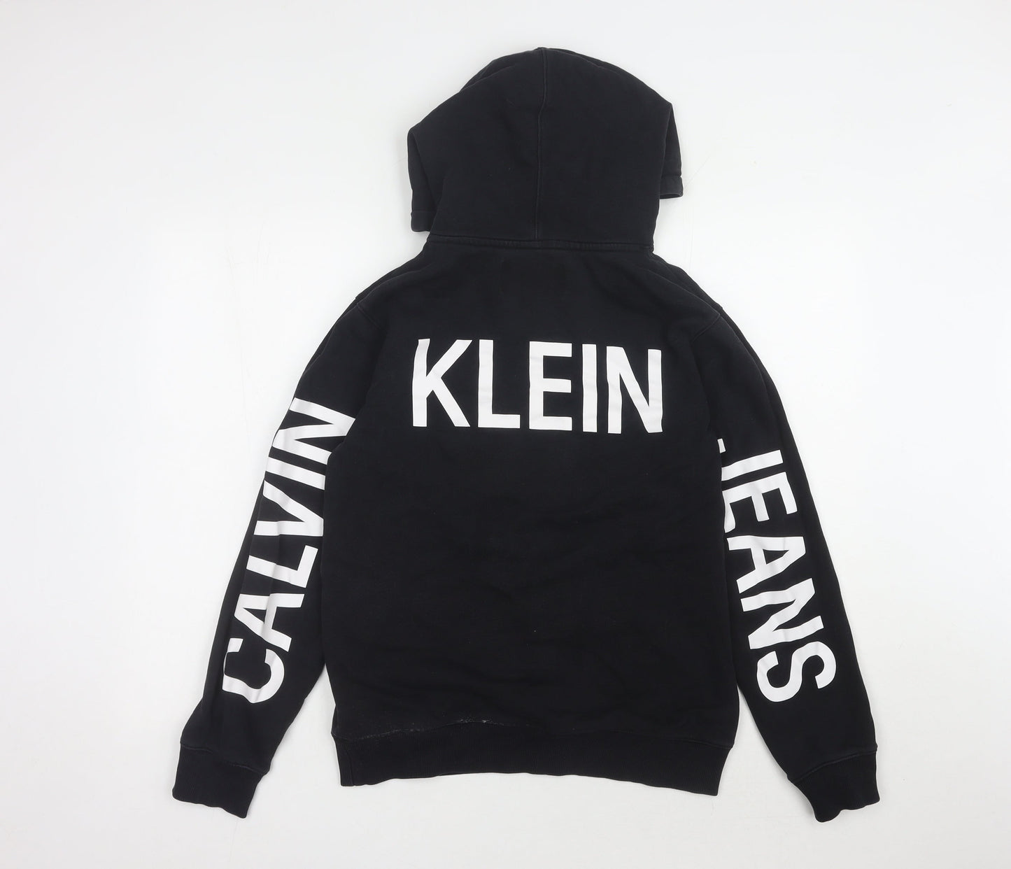 Calvin Klein Jeans Black Hoodie, S, Pullover, Unisex, Casual