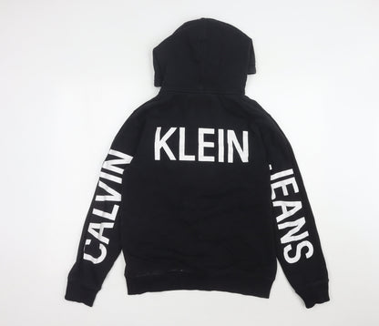 Calvin Klein Jeans Black Hoodie, S, Pullover, Unisex, Casual