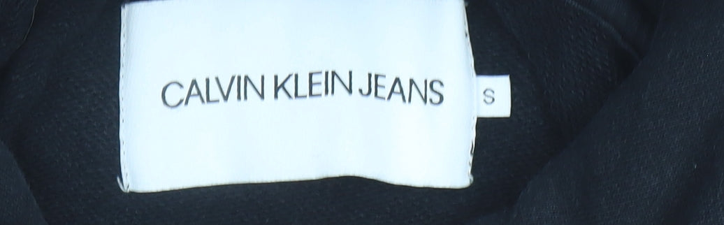 Calvin Klein Jeans Black Hoodie, S, Pullover, Unisex, Casual