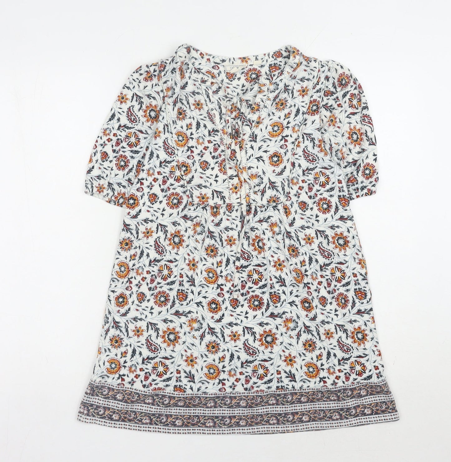 Fat Face Women's Multicoloured Floral Dress UK Size 6