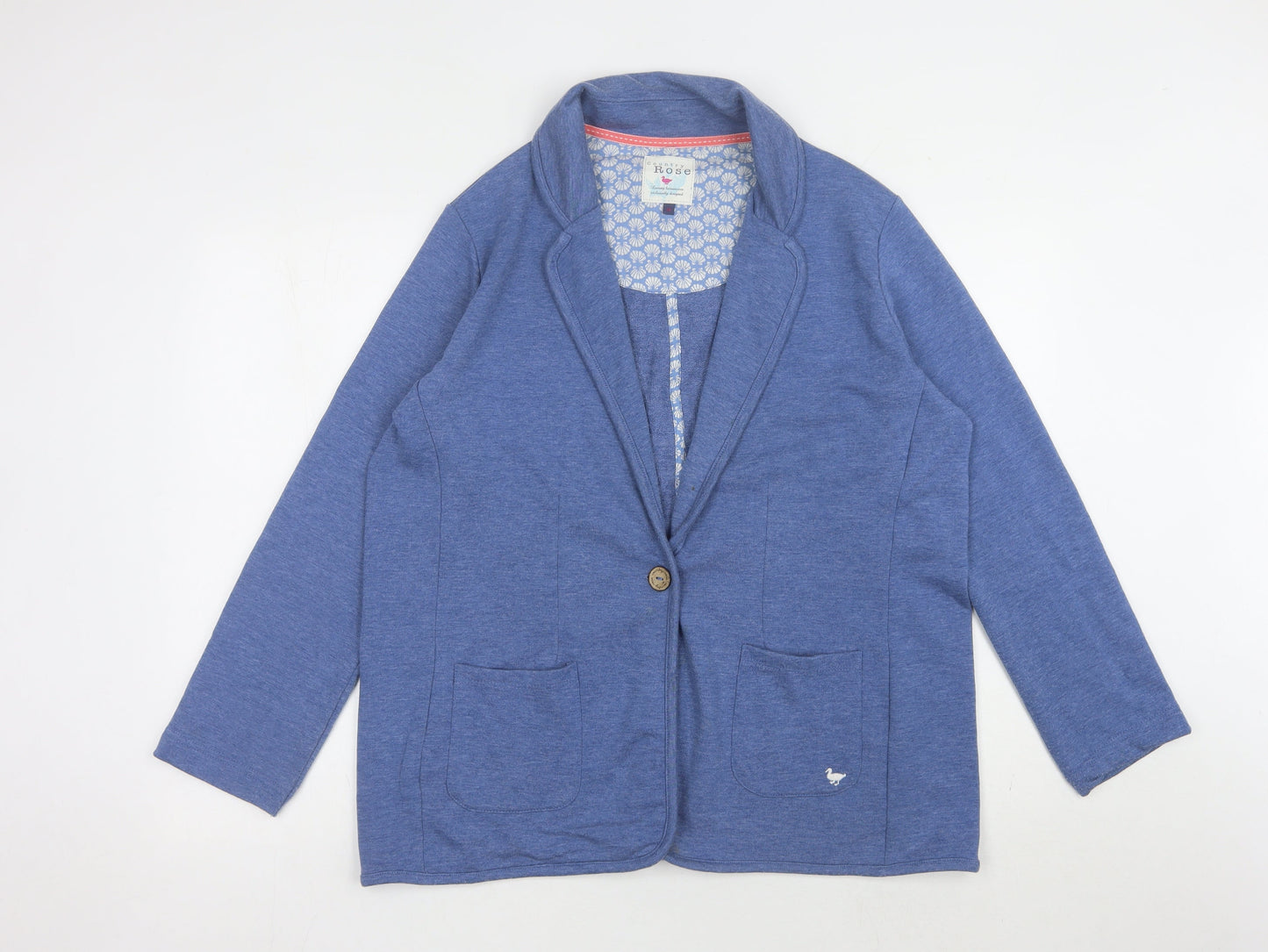 Country Rose Women's Blue Blazer Size L Casual Single-Breasted