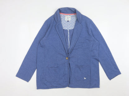 Country Rose Women's Blue Blazer Size L Casual Single-Breasted