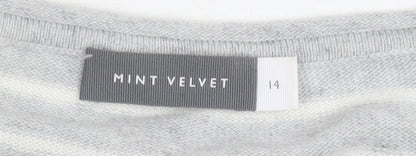 Womens UK Size 14 Mint Velvet Grey Pullover Jumper
