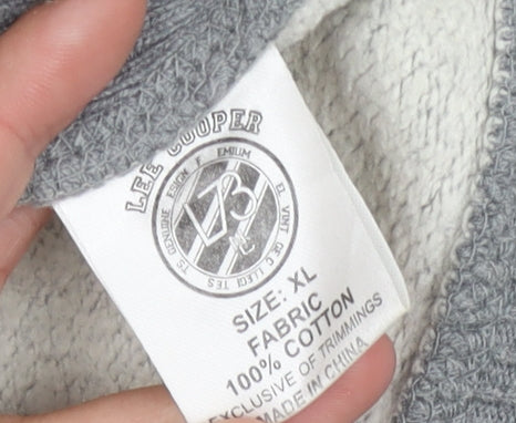 Mens UK Size XL Lee Cooper Grey Pullover Hoodie