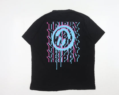 Mens UK Size M boohooMAN Black  T-Shirt