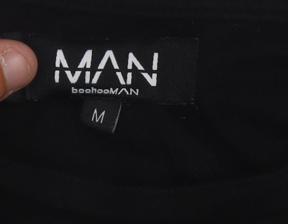 Mens UK Size M boohooMAN Black  T-Shirt