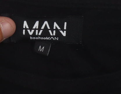 Mens UK Size M boohooMAN Black  T-Shirt