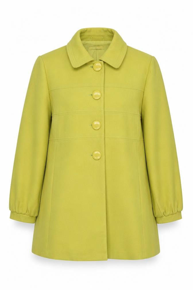 Womens UK Size 4 Agenda Yellow Pea Coat