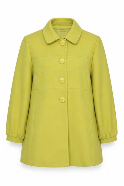 Womens UK Size 4 Agenda Yellow Pea Coat