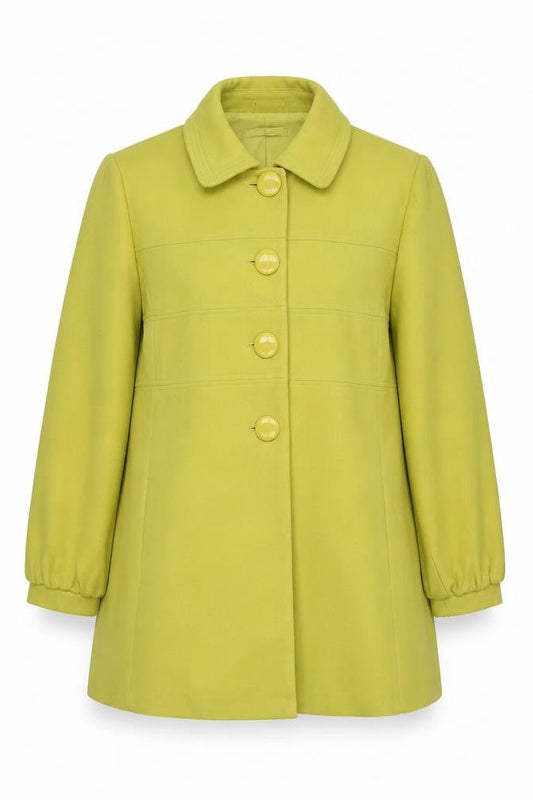 Womens UK Size 4 Agenda Yellow Pea Coat