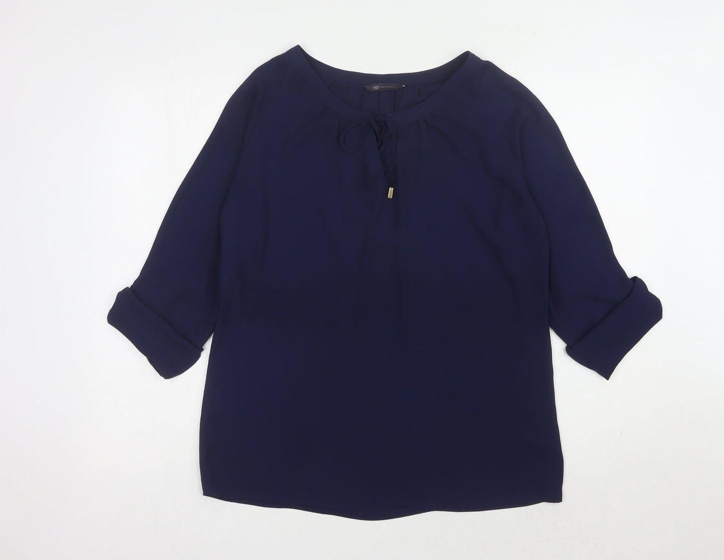Womens UK Size 10 Marks and Spencer Blue  Blouse
