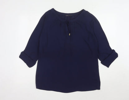 Womens UK Size 10 Marks and Spencer Blue  Blouse