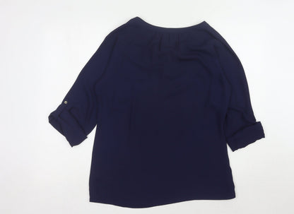Womens UK Size 10 Marks and Spencer Blue  Blouse