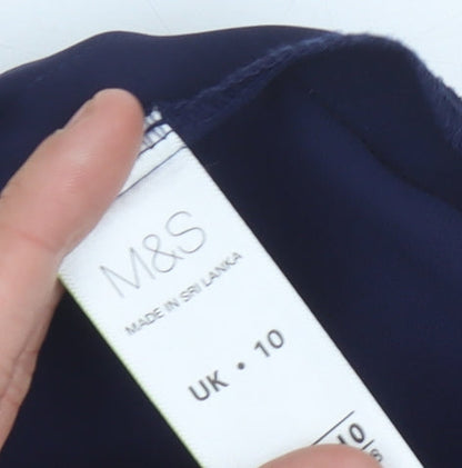 Womens UK Size 10 Marks and Spencer Blue  Blouse
