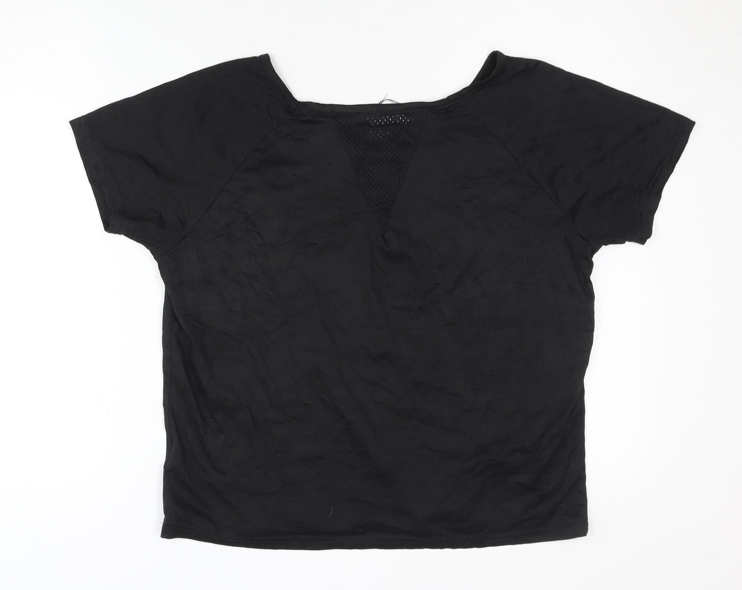 ERGEENOMIXX Black Women's Crew Neck Short Sleeve T-Shirt 10