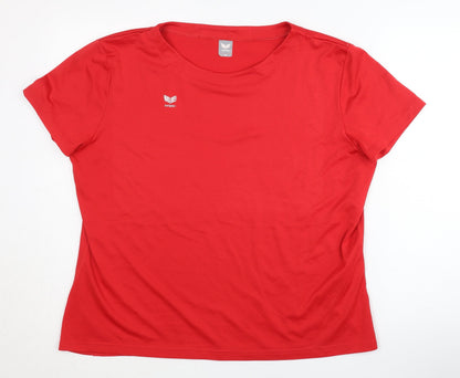 Erima Women's Red T-Shirt, Size 20, Crew Neck