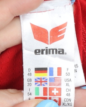 Erima Women's Red T-Shirt, Size 20, Crew Neck