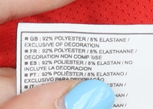 Nike Women's Red Running T-Shirt, Size 10/12, Moisture-Wicking