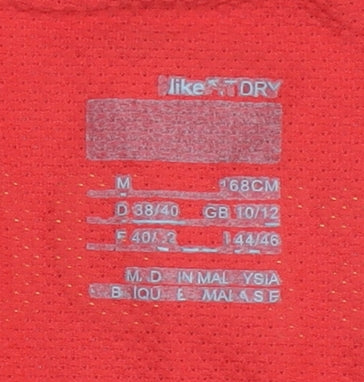 Nike Women's Red Running T-Shirt, Size 10/12, Moisture-Wicking