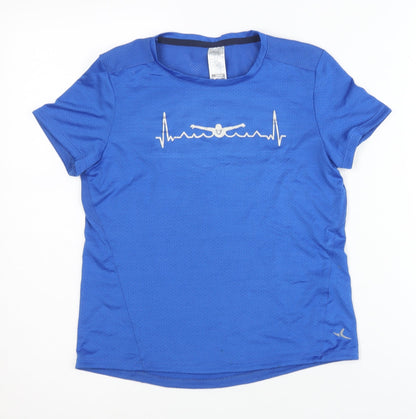Decathlon Boys Blue T-Shirt 10-11 Years Sports Top