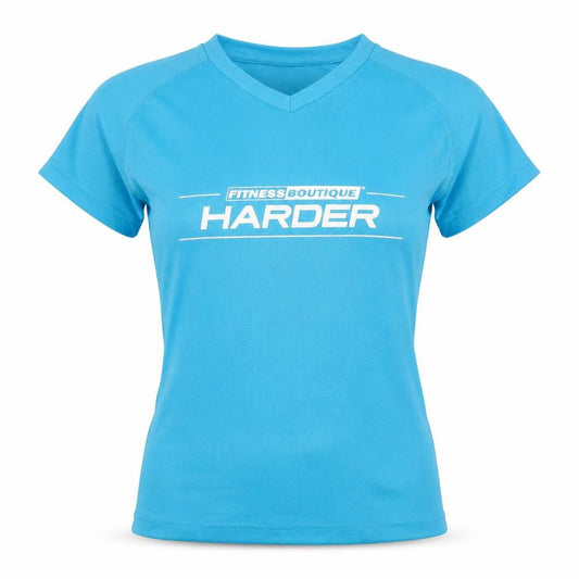Fitness Boutique Women's Blue V-Neck T-Shirt