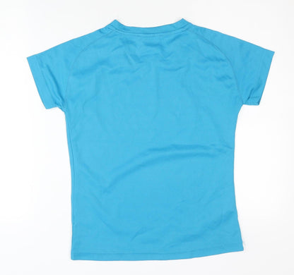Fitness Boutique Women's Blue V-Neck T-Shirt