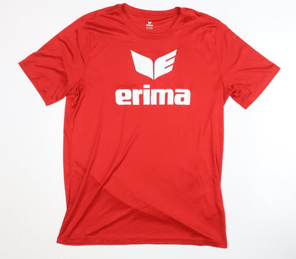 Erima Men's Red Short Sleeve T-Shirt L