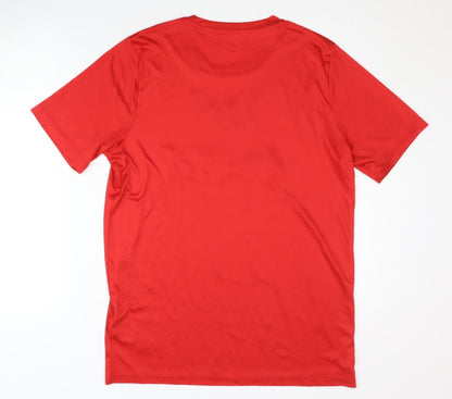 Erima Men's Red Short Sleeve T-Shirt L