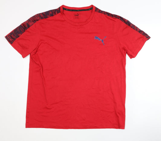 Puma Men's Red Gym Training T-Shirt Large