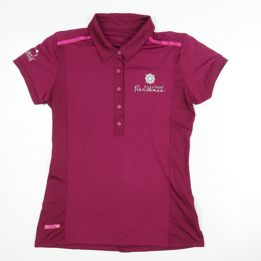 Adidas Women's Pink Polo Golf Shirt - Size S