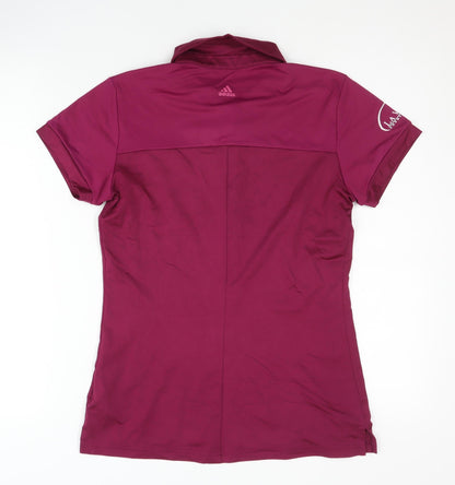 Adidas Women's Pink Polo Golf Shirt - Size S