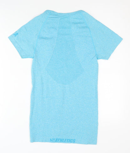 NY Athletics Women's Blue T-Shirt, Size S, Casual Style