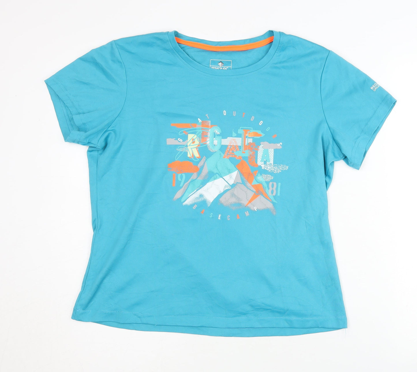 Regatta Women's Blue Graphic T-Shirt Size 16