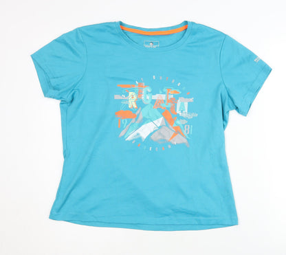 Regatta Women's Blue Graphic T-Shirt Size 16