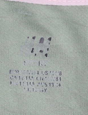 H&M Green Girls' T-Shirt Size 12 - Polyester Crew Neck