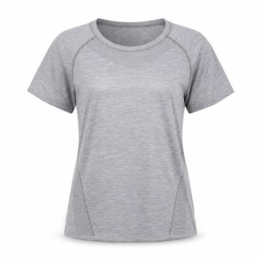 H&M Grey Unisex Gym T-Shirt - M, Regular Fit, Breathable