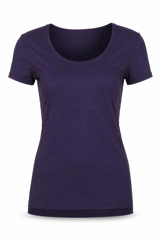 Work Out & Dance Women's Purple Stretch Dance T-Shirt Size 8