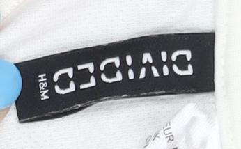 H&M White Anime Sports Jersey T-Shirt M