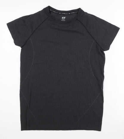 H&M Womens Black XS Activewear T-Shirt Gym Training