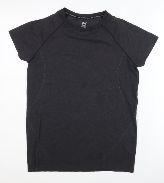 H&M Womens Black XS Activewear T-Shirt Gym Training