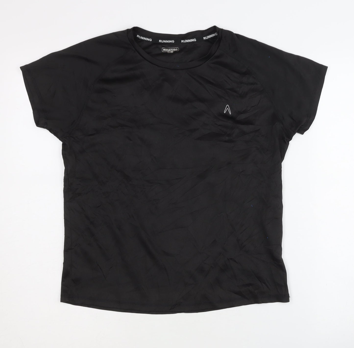 Boomerang Womens Black Running T-Shirt Size 16