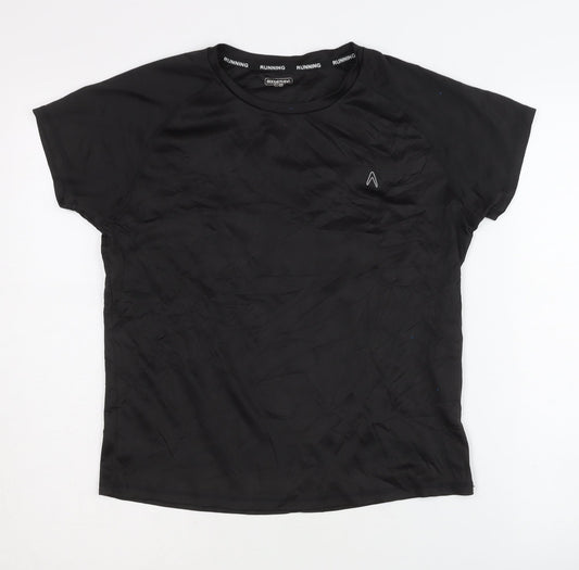 Boomerang Womens Black Running T-Shirt Size 16